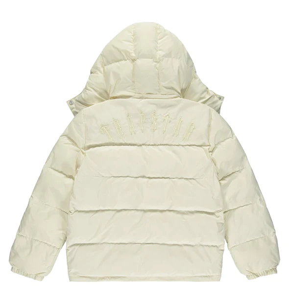 Trapstar Irongate Detachable Hooded Puffer Jacket Cream