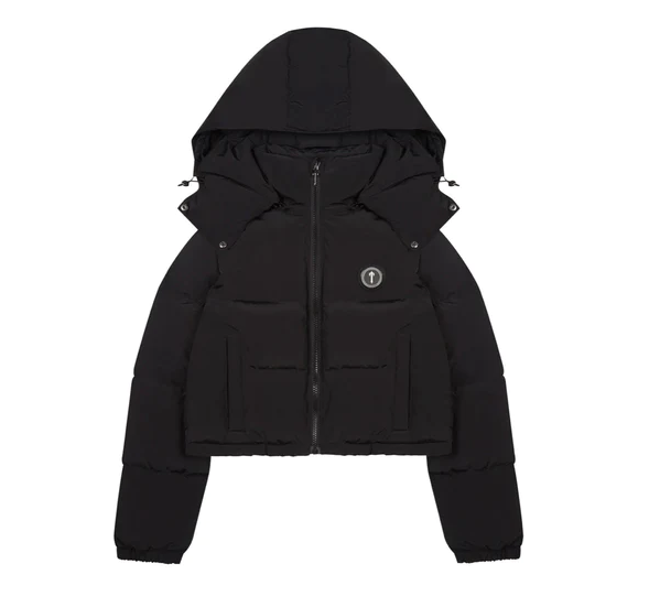 Trapstar Women's Irongate Detachable Hooded Puffer Jacket Black