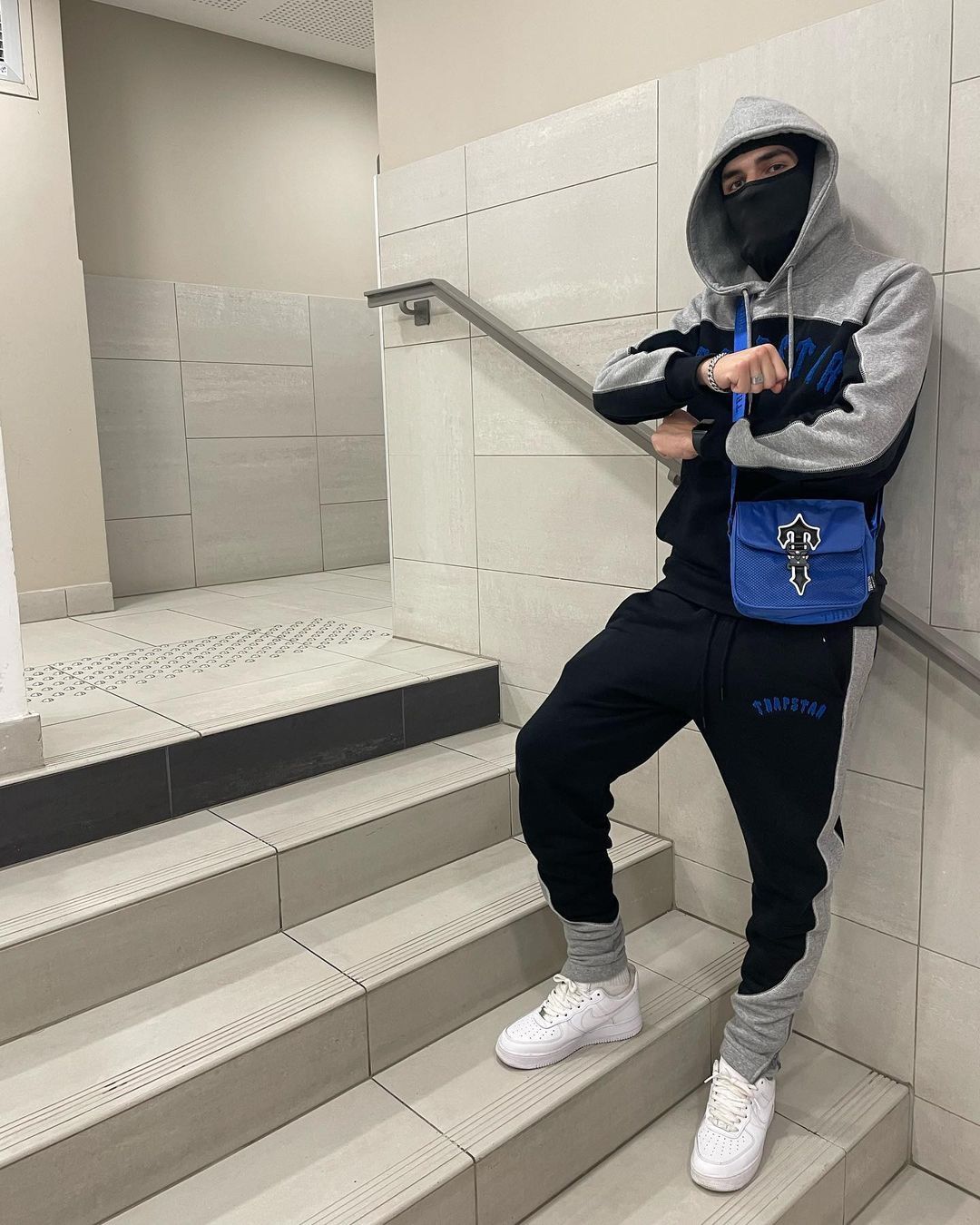 Trapstar Irongate Arch Tracksuit Black/Blue/Grey