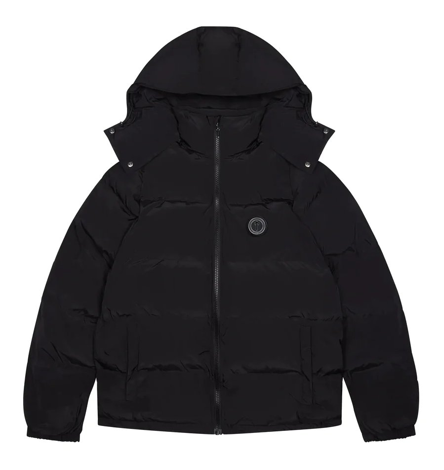 Trapstar Irongate Detachable Hooded Puffer Jacket Blackout Edition