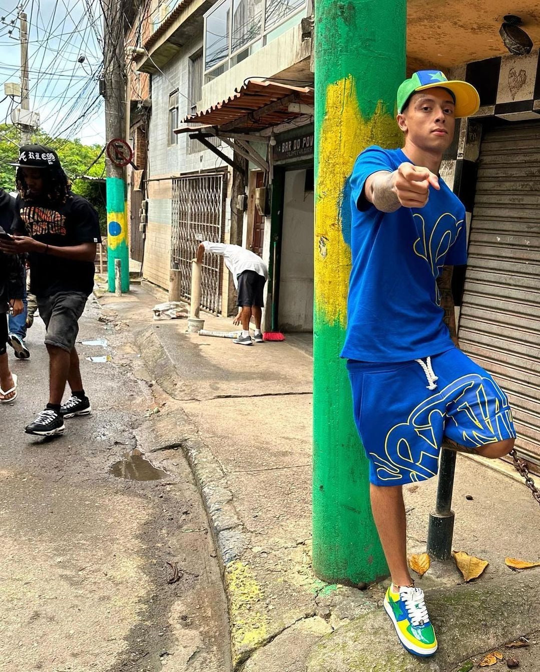 Syna World Short Set Navy Blue/Yellow EXCLUSIVITY 21DRIPZZ