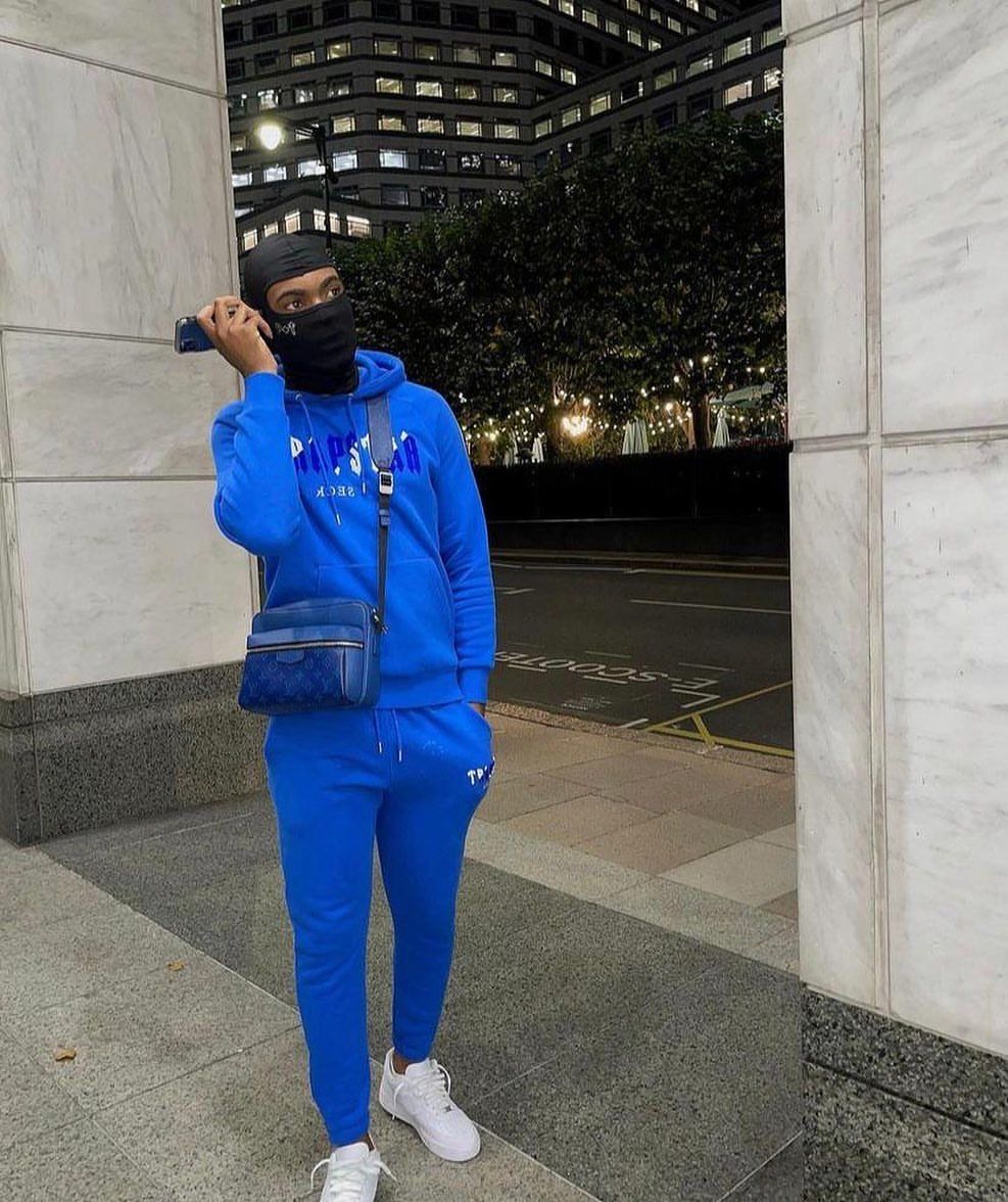 Trapstar Chenille Decoded Hoodie Tracksuit Dazzling Blue