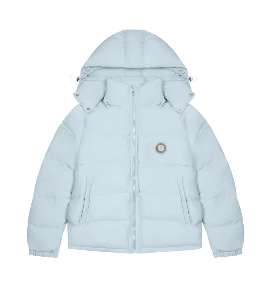 Trapstar Irongate Detachable Hooded Puffer Jacket Ice Blue