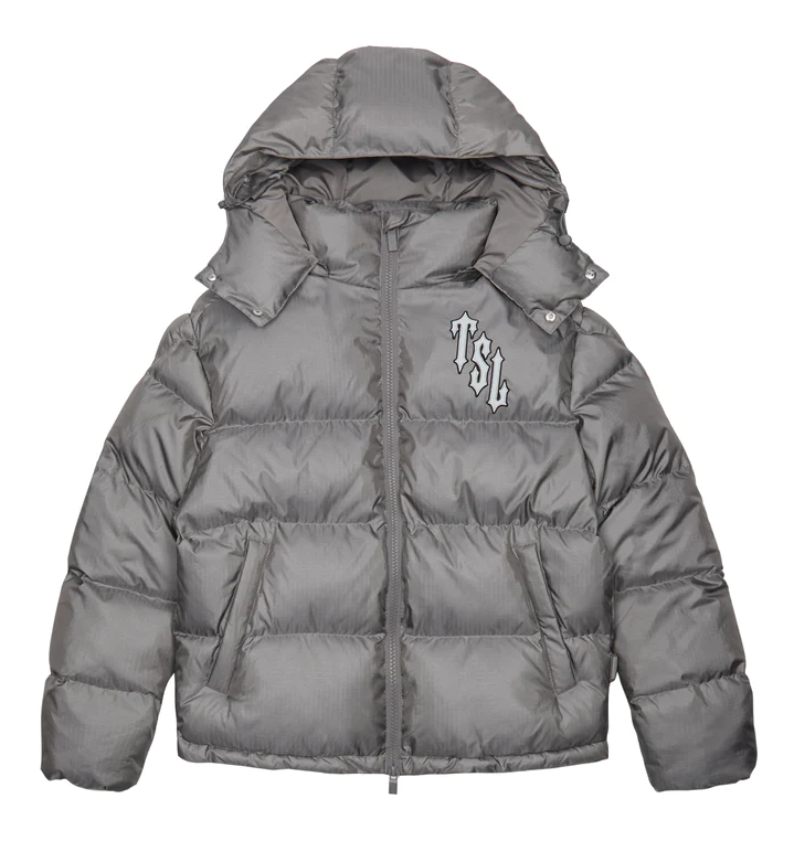 Trapstar Shooters Hooded Puffer Jacket Grey/Reflective