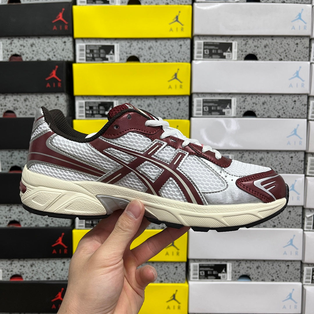 Asics Gel-1130 White Maroon Banner