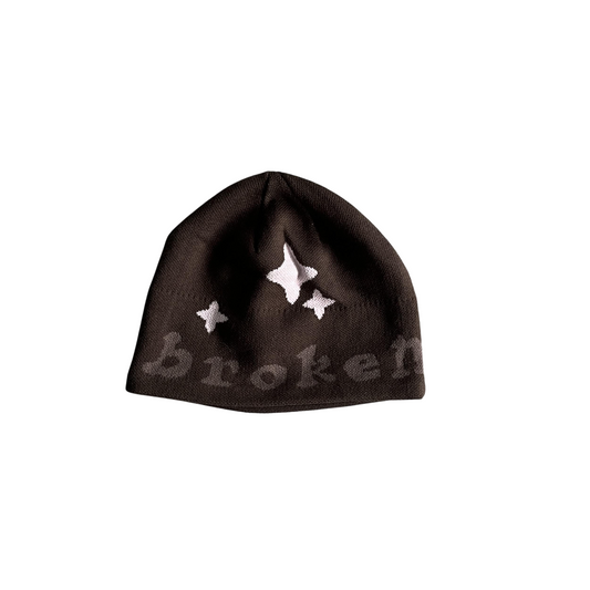 Broken Planet Stars Beanie Brown