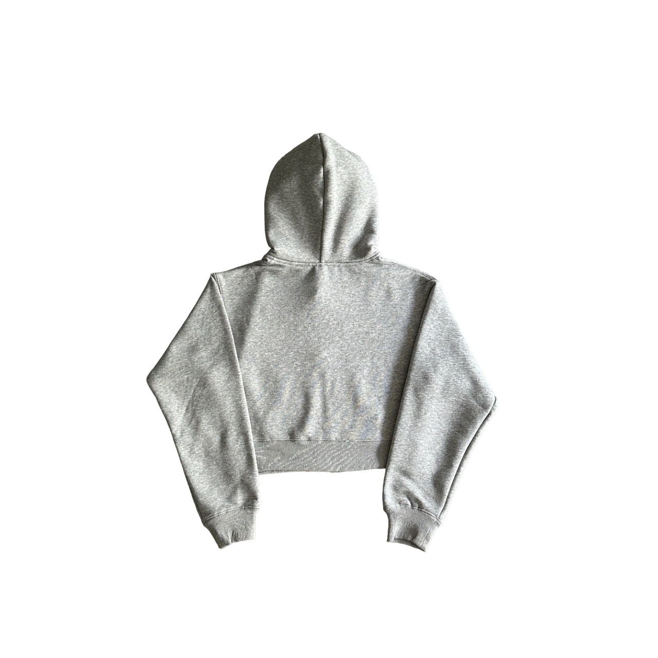 Broken Planet Basic Cropped Zip Hoodie Grey