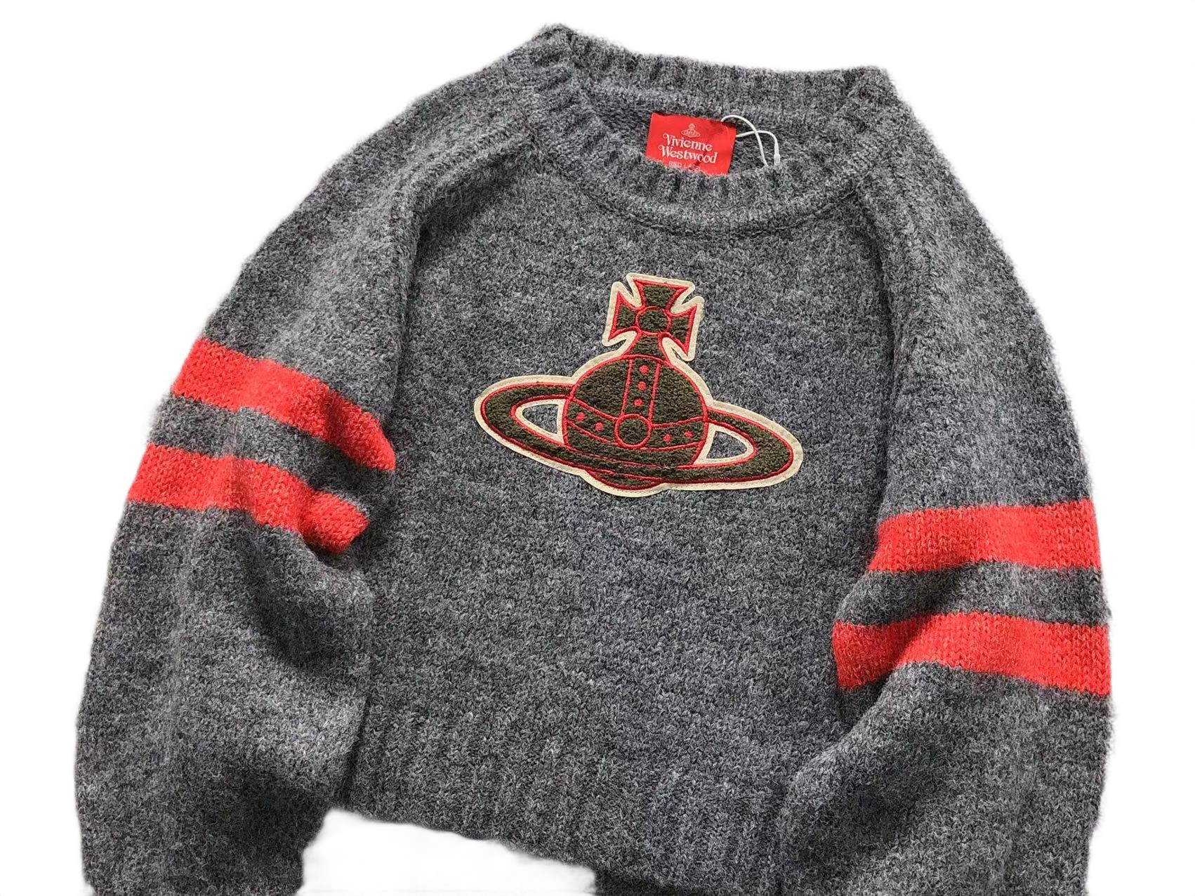 Vivienne Westwood Orb Knit Sweater Grey