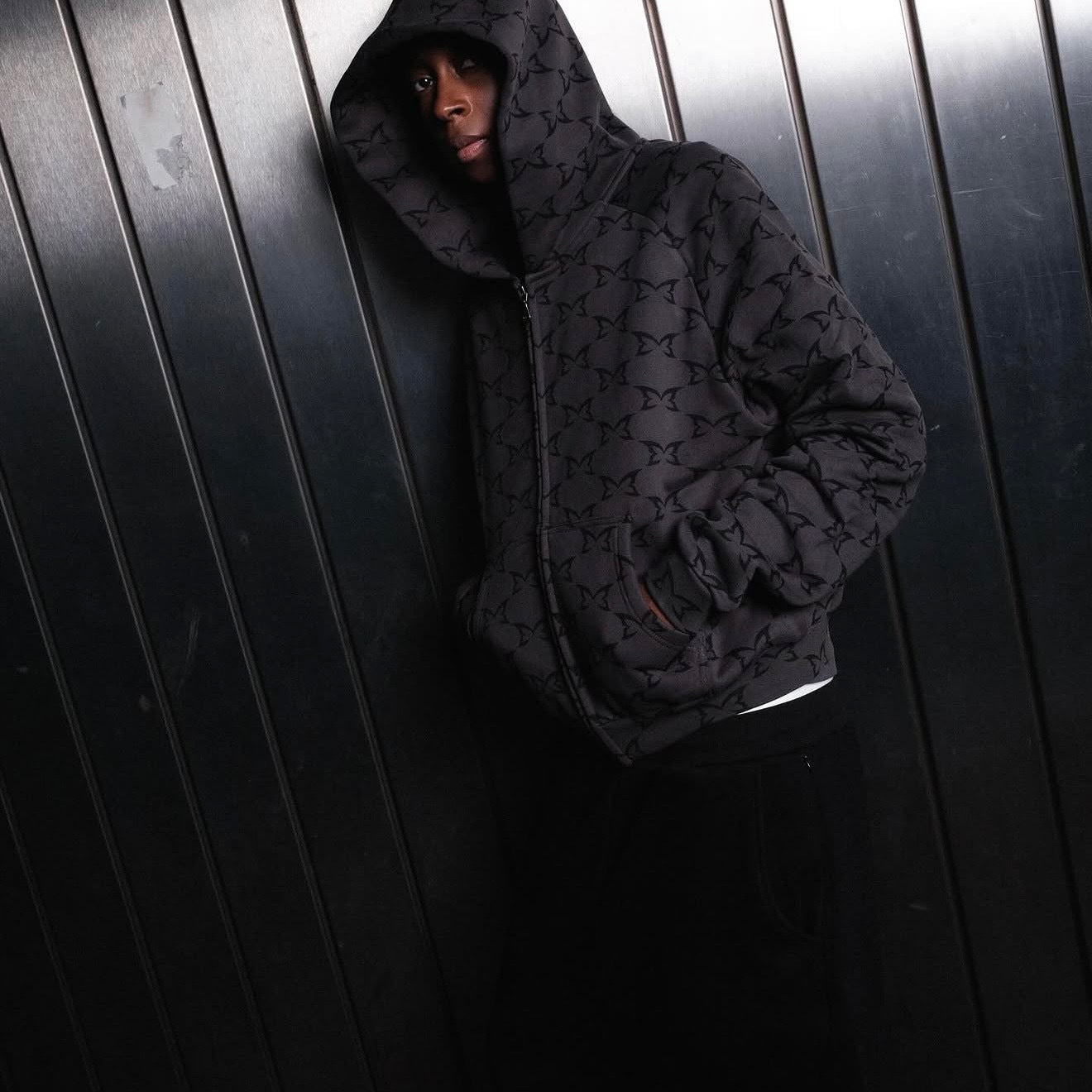 MERTRA Monogram Hoodie - (DARK GREY)