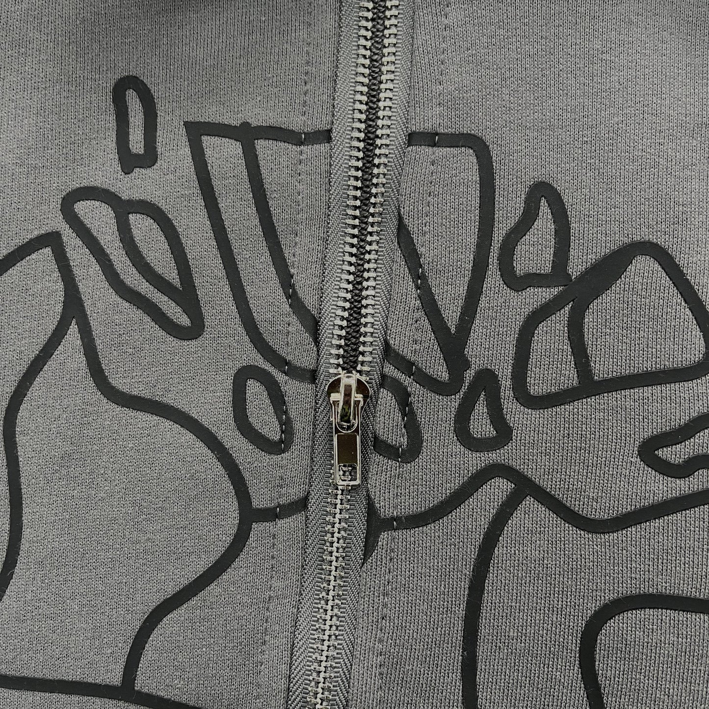 Broken Planet Going To Outer Space Zip Hoodie Grey