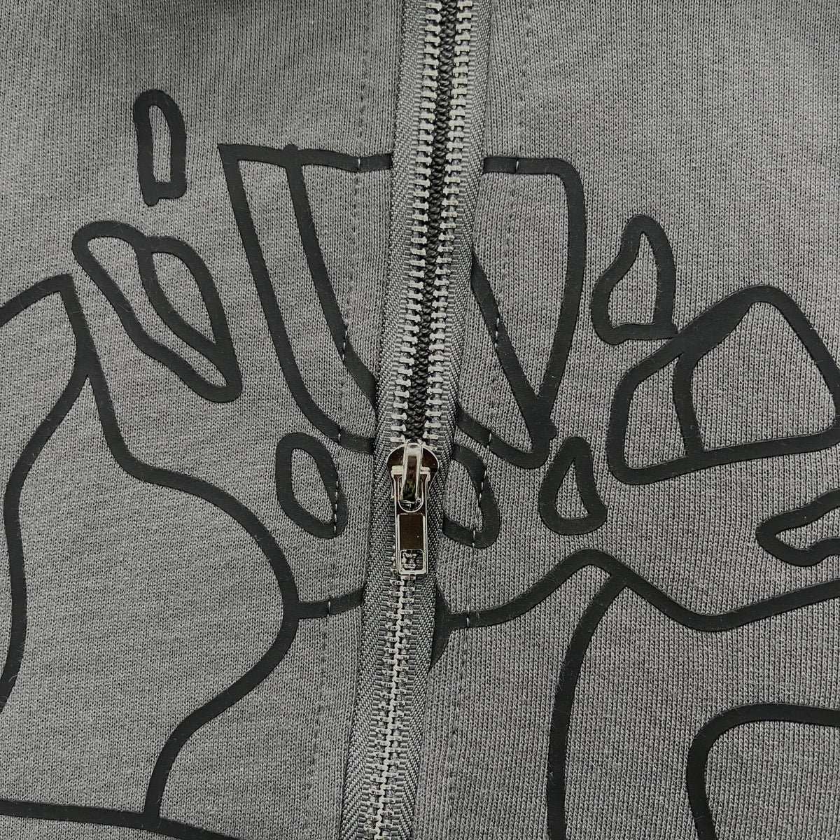 Broken Planet Going To Outer Space Zip Hoodie Grey