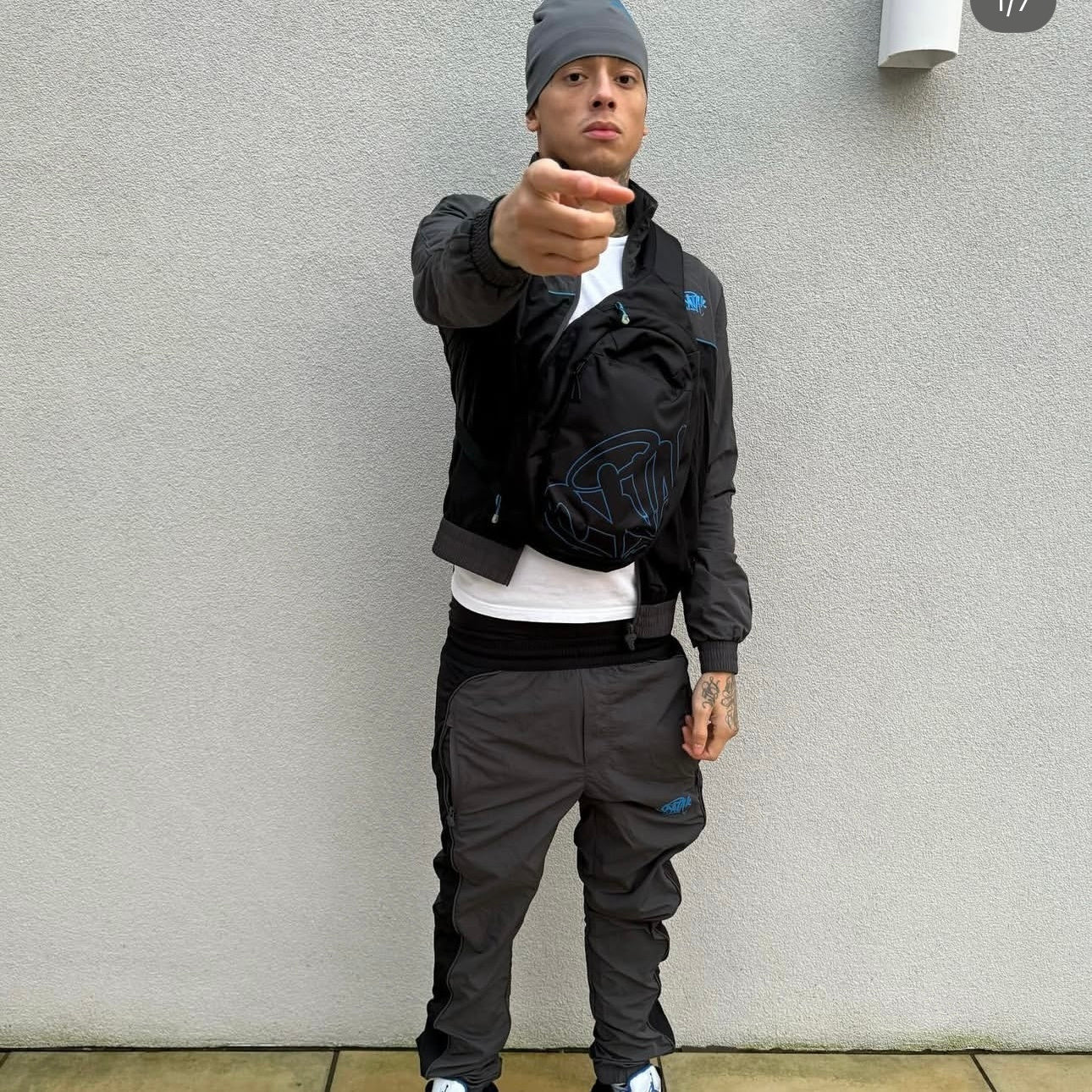 Syna World Shellsuit Black/Grey/Blue