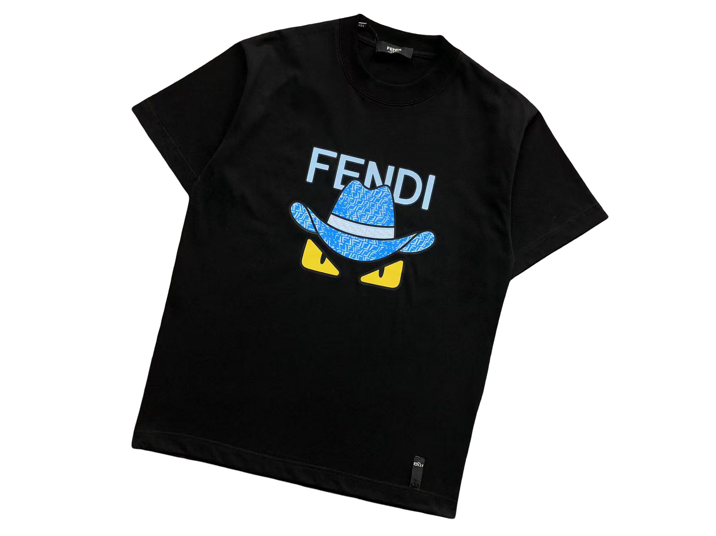 Fendi Eyes Hat Tee Black