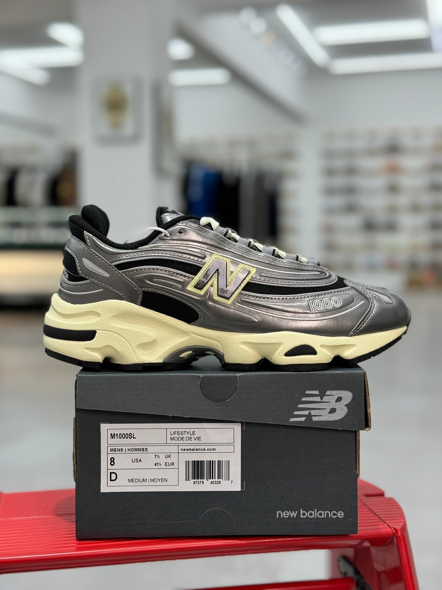 New Balance 1000 Silver Metallic Black Dawn Glow