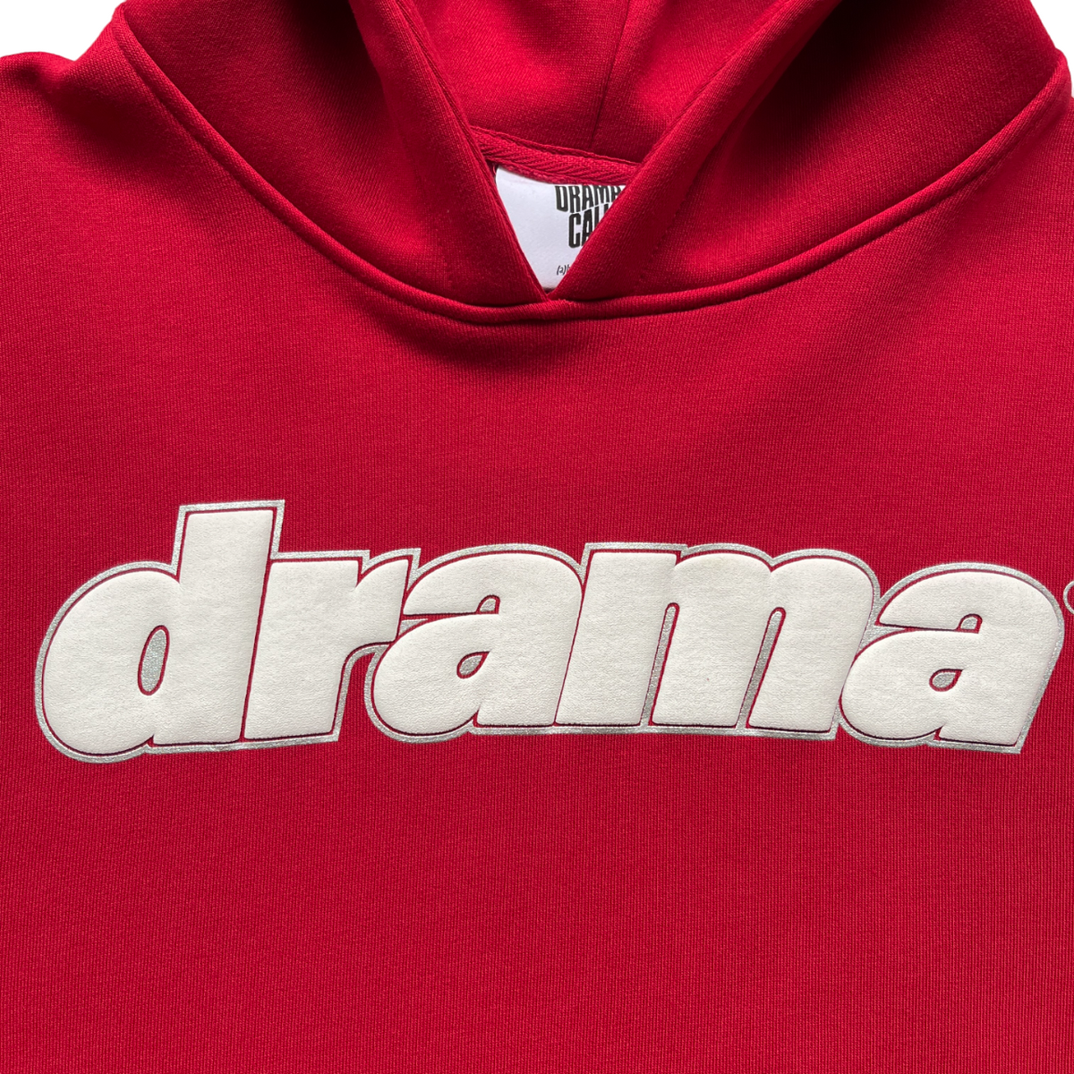 Drama Call Foam Hoodie Red/White