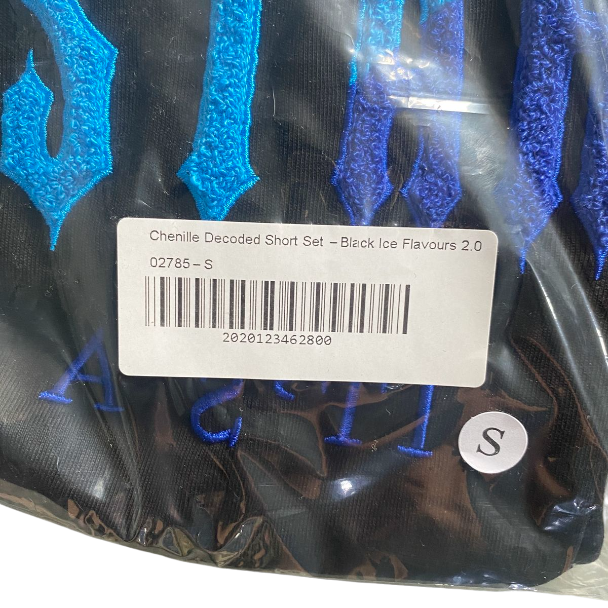 Trapstar Chenille Decoded Short Set Black Ice Flavours 2.0