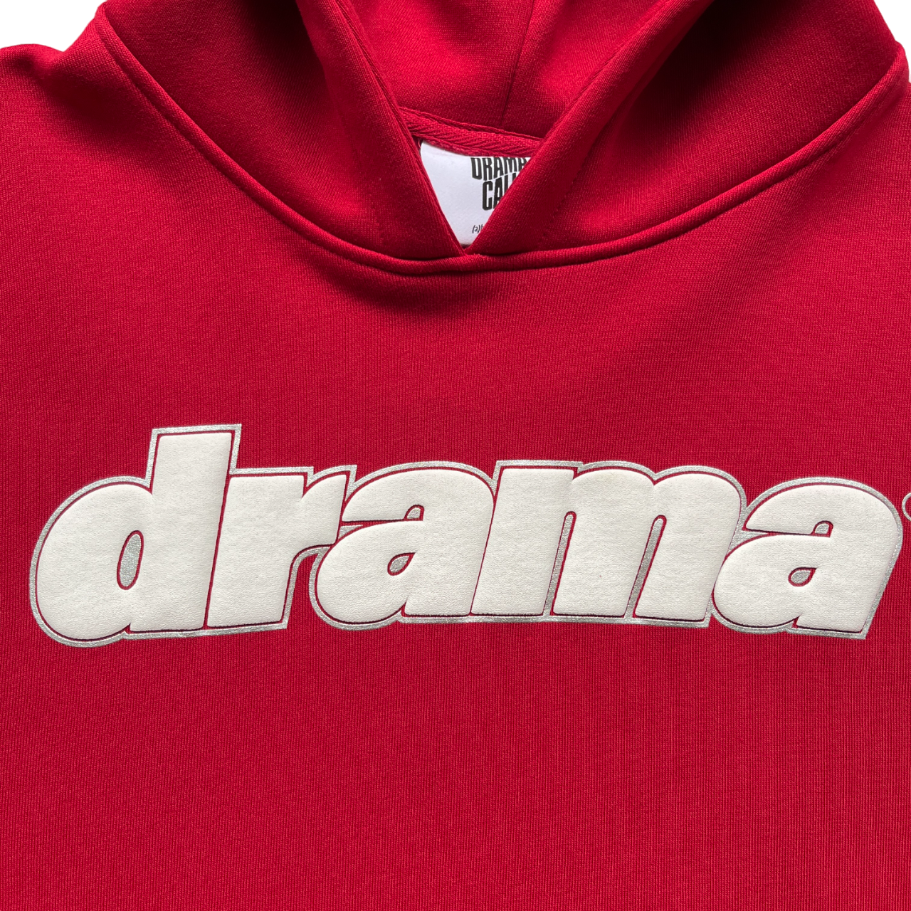 Drama Call Foam Hoodie Red/White