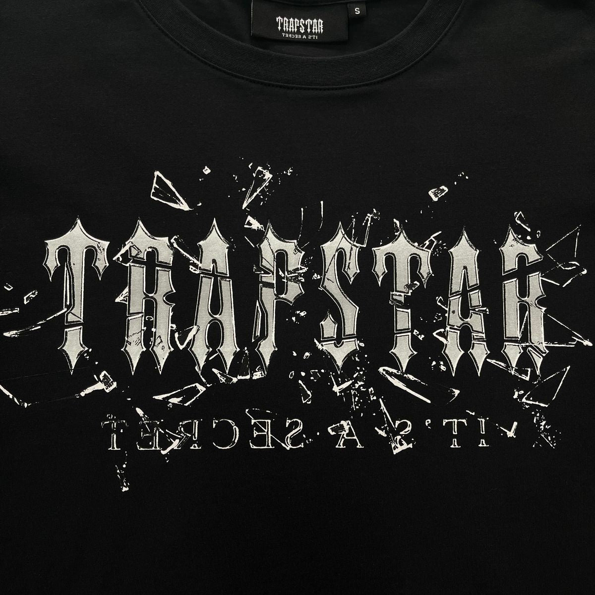 Trapstar Decoded Shattered Glass Tee Black