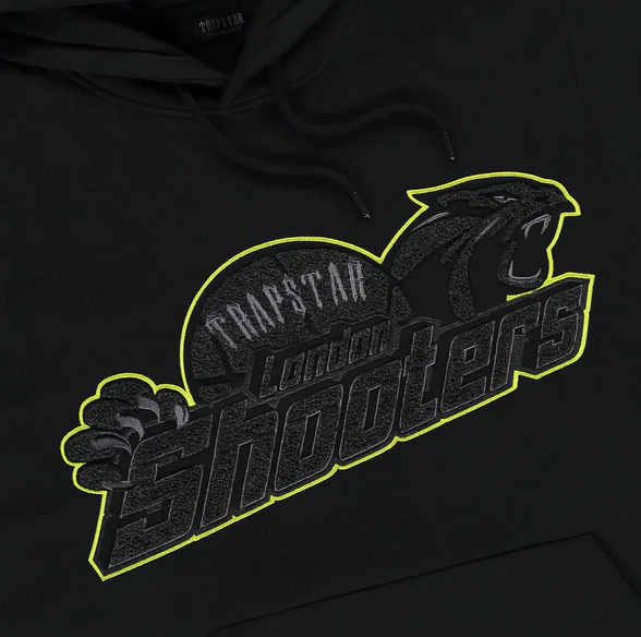 Trapstar Shooters Hoodie Tracksuit Black/Lime