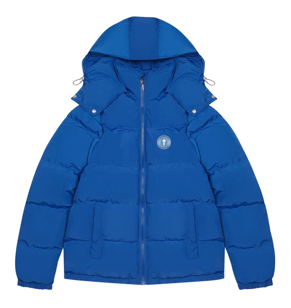 Trapstar Irongate Detachable Hooded Puffer Jacket Dazzling Blue