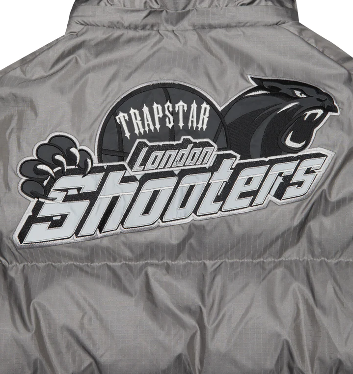 Trapstar Shooters Hooded Puffer Jacket Grey/Reflective