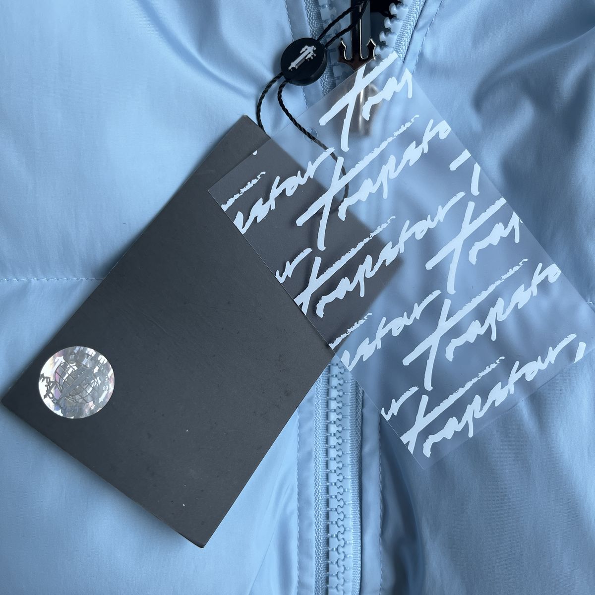 Trapstar Women's Irongate Detachable Hooded Puffer Jacket Ice Blue