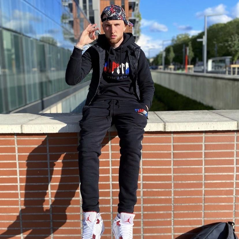 Trapstar Chenille Decoded Hoodie Tracksuit Black Revolution Edition