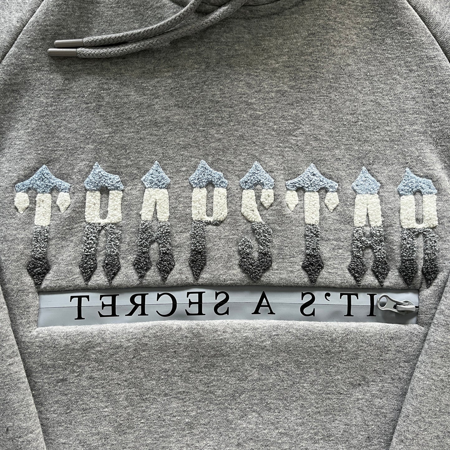 Trapstar Chenille Decoded Hoodie 2.0 Tracksuit Grey/Ice Blue