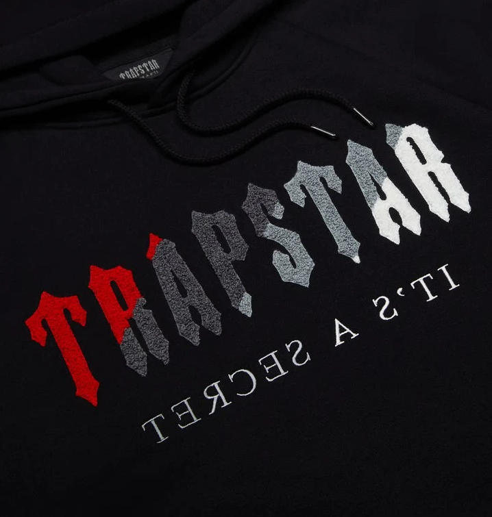 Trapstar Chenille Decoded Hoodie Tracksuit Black/Red