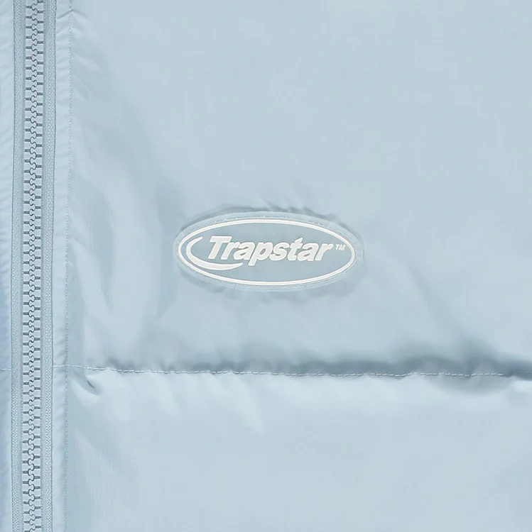 Trapstar Hyperdrive Detachable Hooded Puffer Jacket Ice Blue