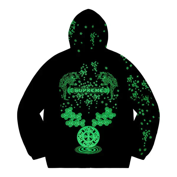 Supreme AOI Glow-In-The-Dark Shell Suit Jacket Black