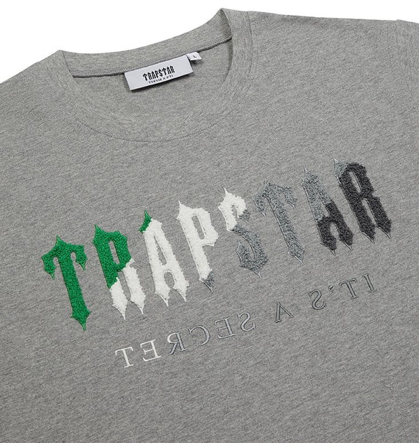 Trapstar Chenille Decoded Short Set Grey/Green