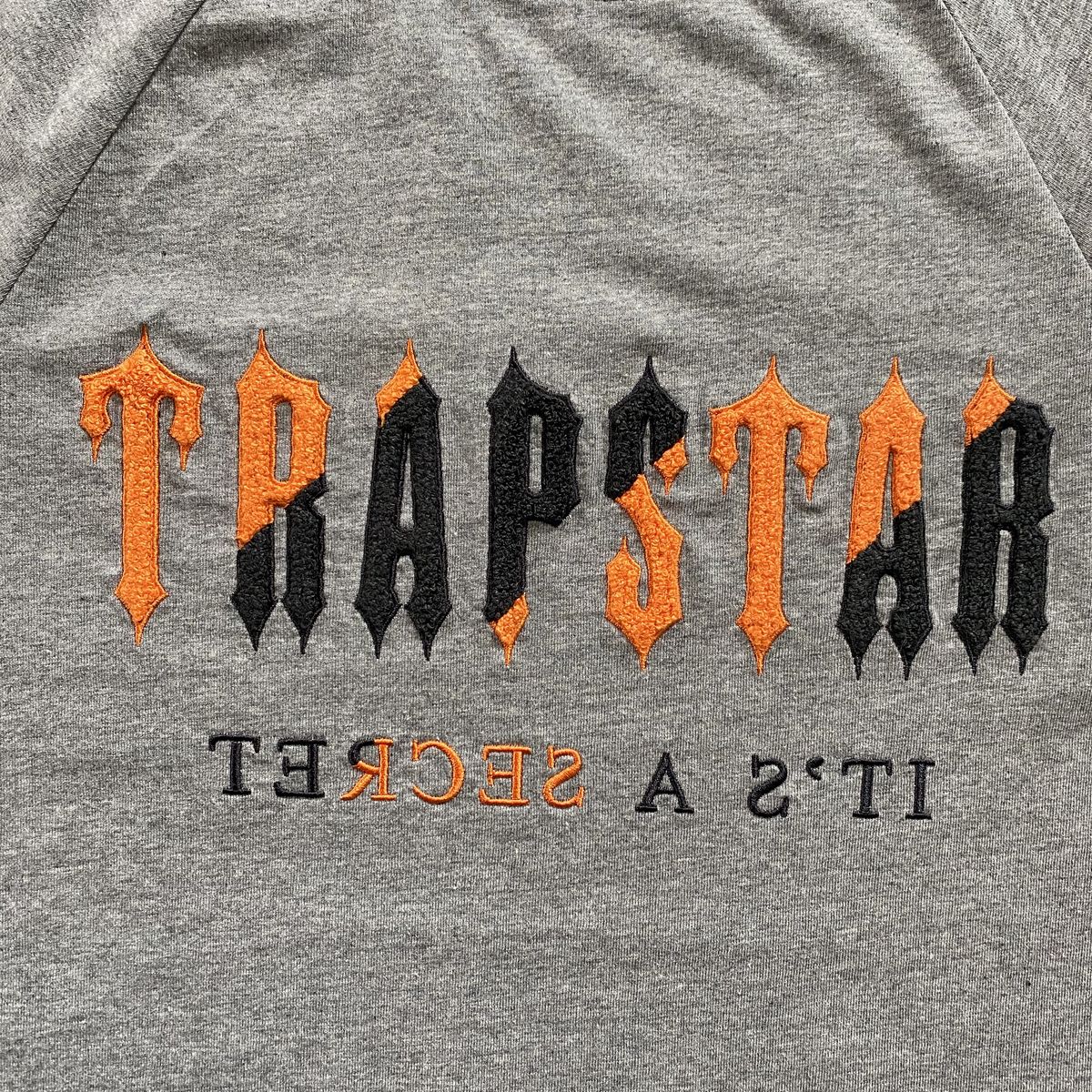 Trapstar Chenille Decoded Short Set Grey/Orange