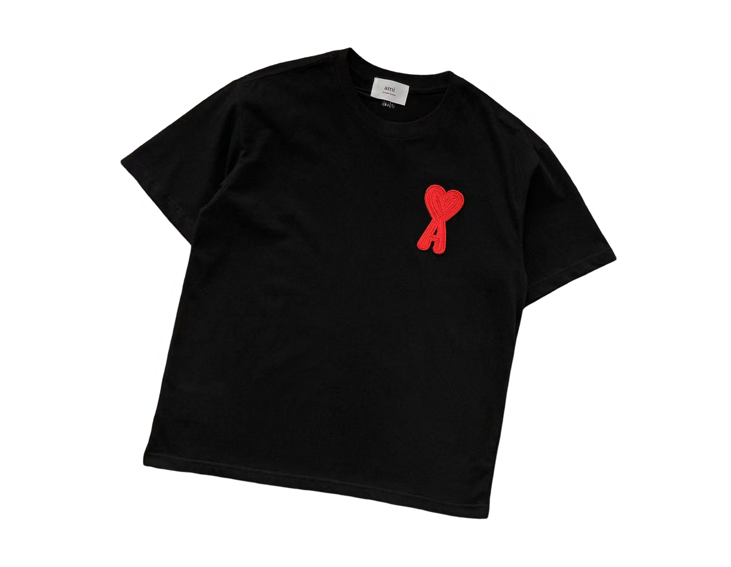 AMI Paris Maxi Heart Tee Black