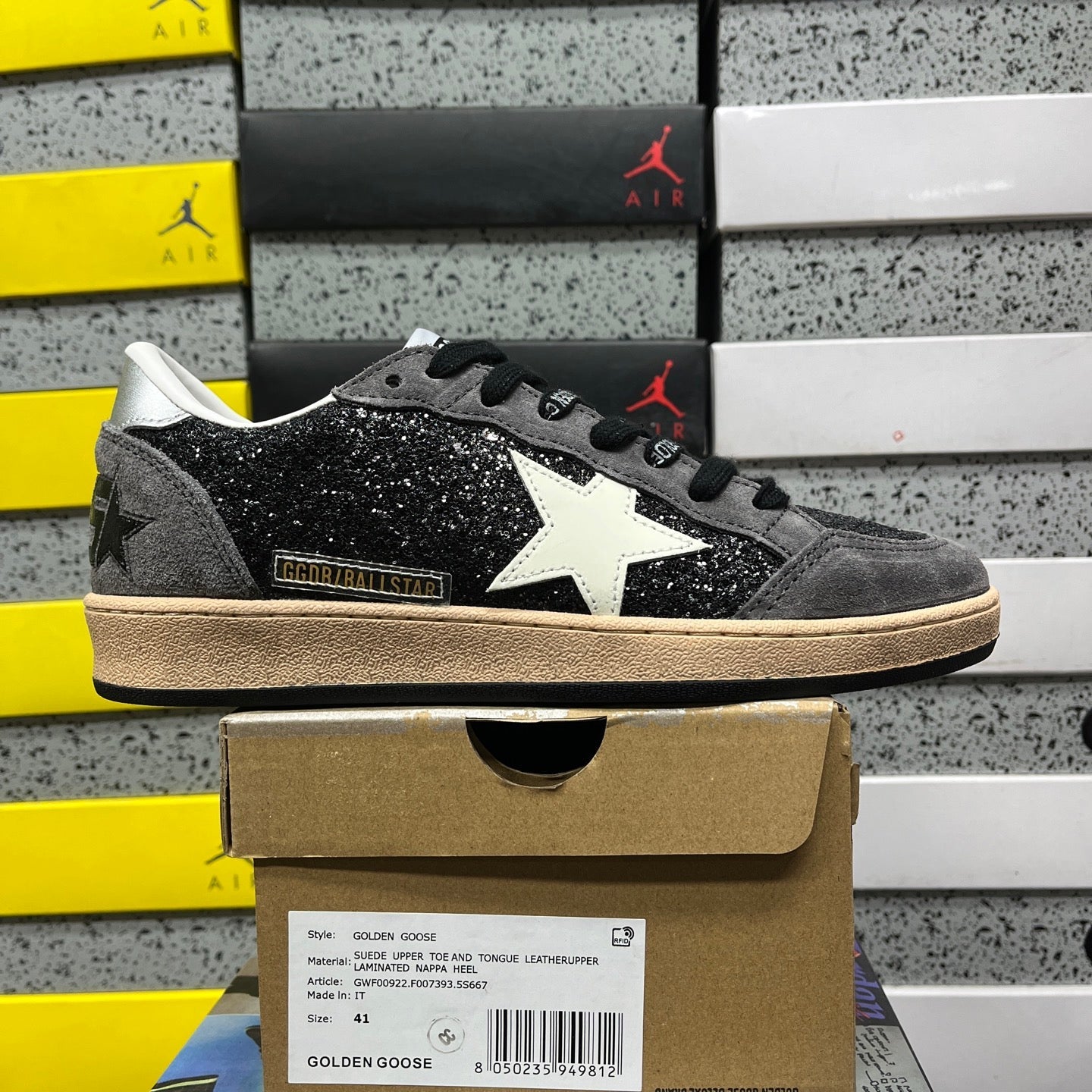 Golden Goose Ball Star Black Anthracite Grey