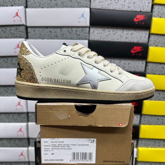 Golden Goose Ball Star Ivory White Silver
