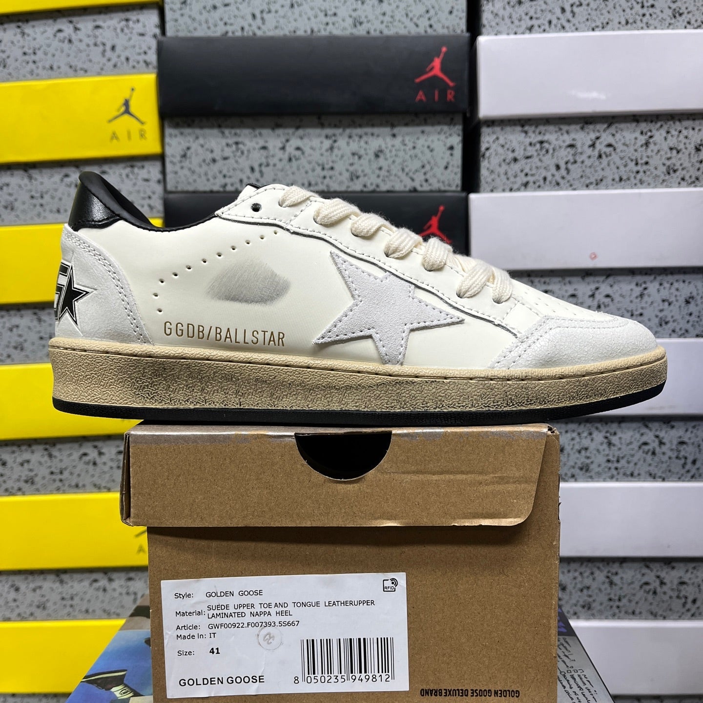 Golden Goose Ball Star White Cream Black