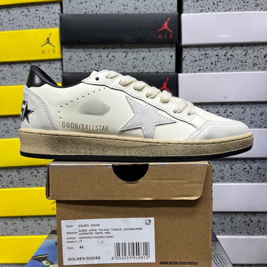 Golden Goose Ball Star White Cream Black