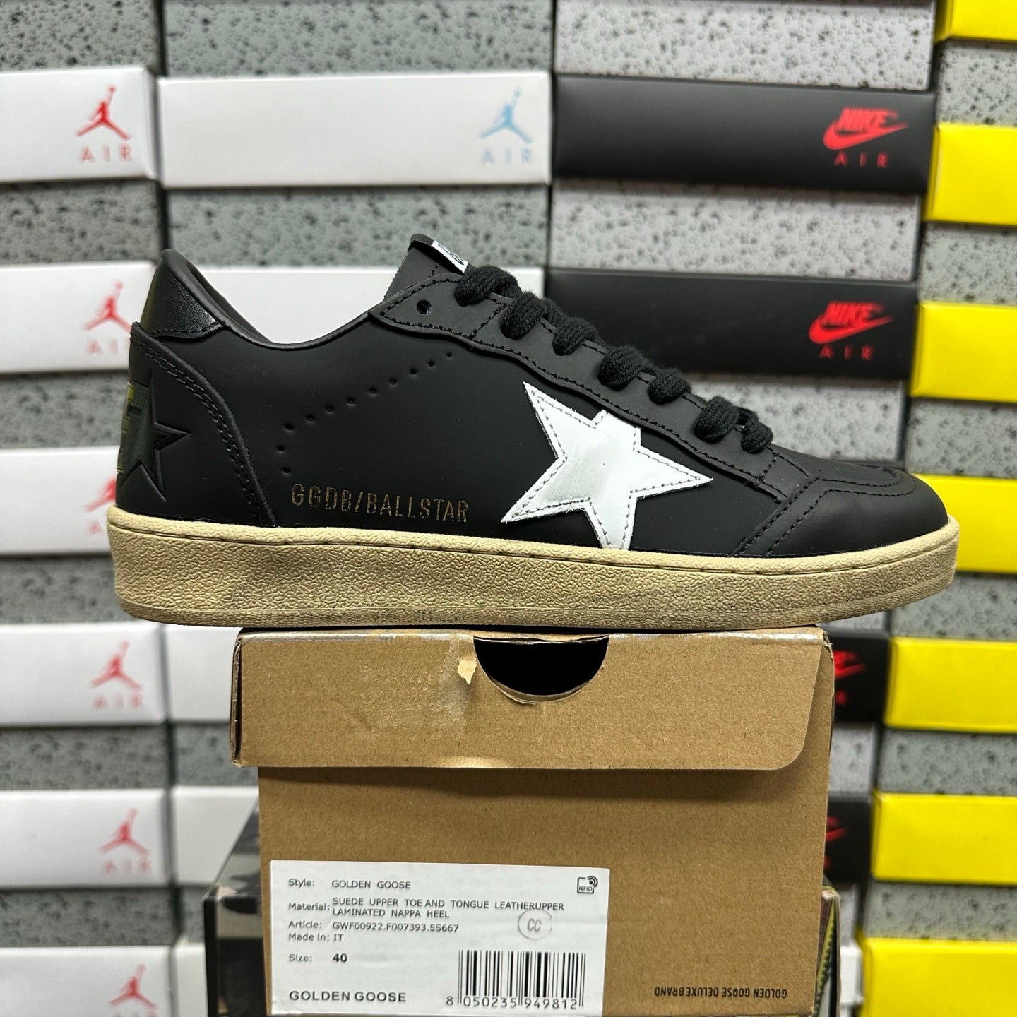 Golden Goose Ball Star Black White