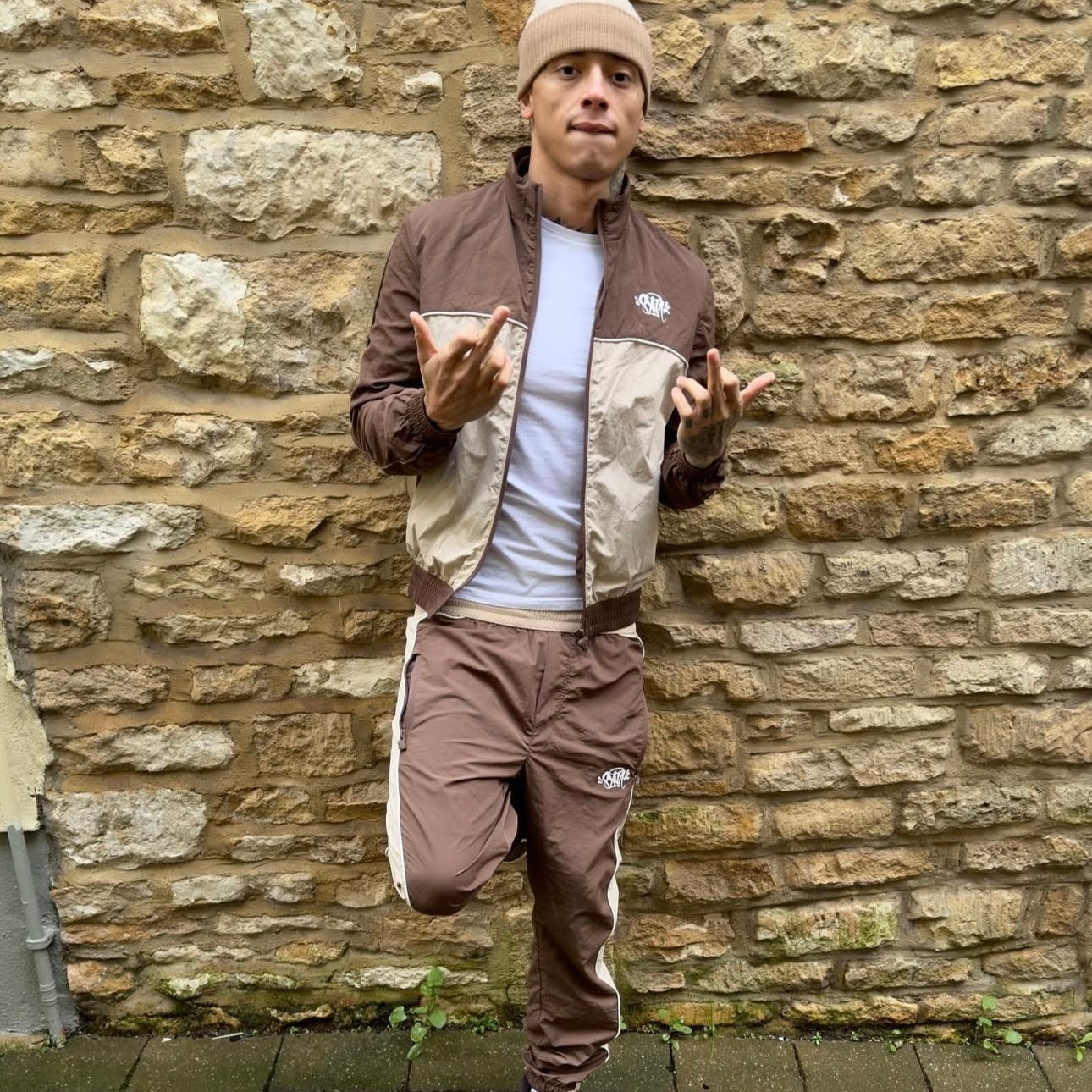 Syna World Shellsuit Brown/Cream