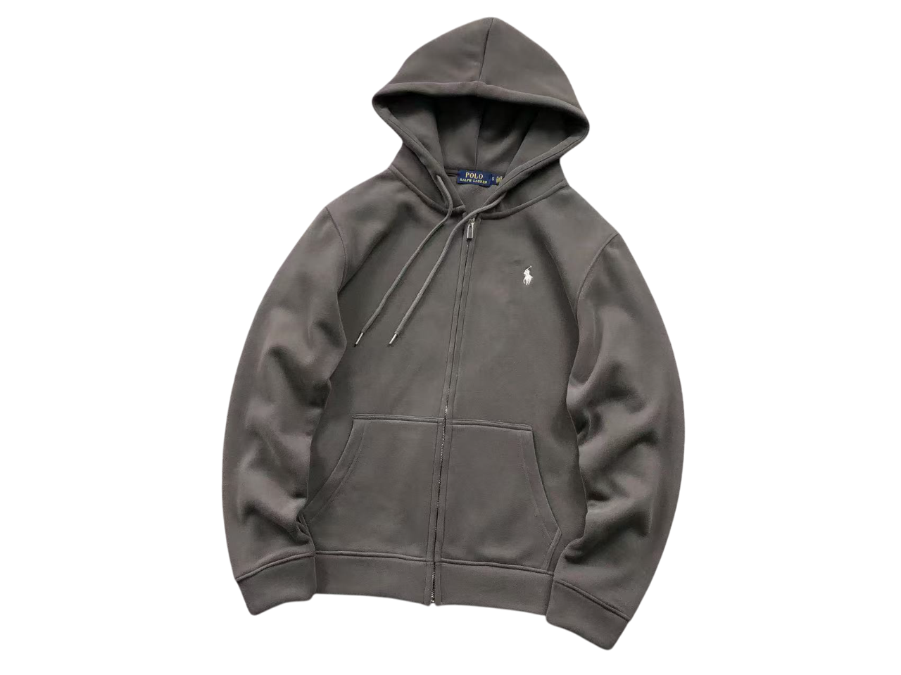 Ralph Lauren Classic Zip Hoodie Slate Grey