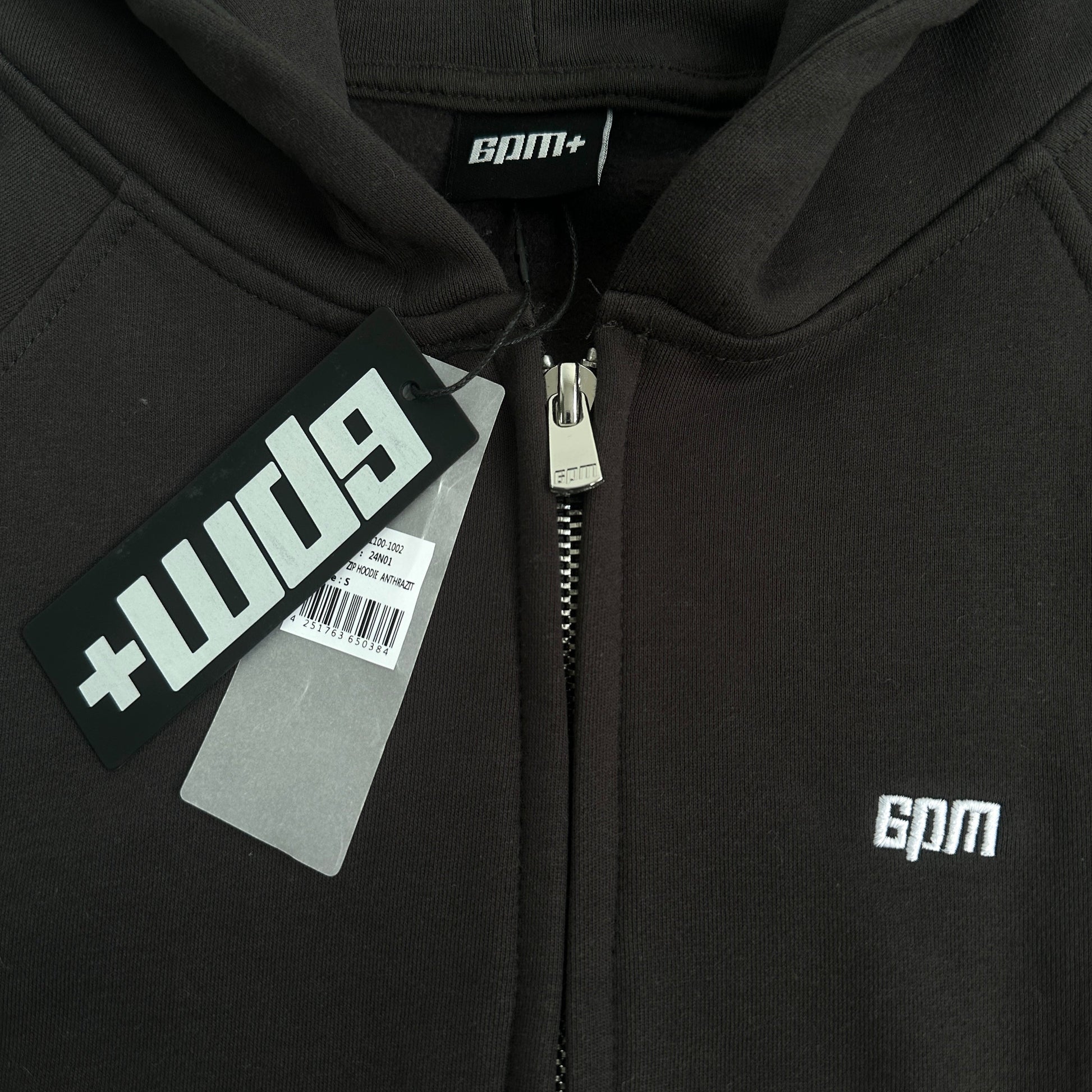 6PM Basic Zip Hoodie Anthrazit