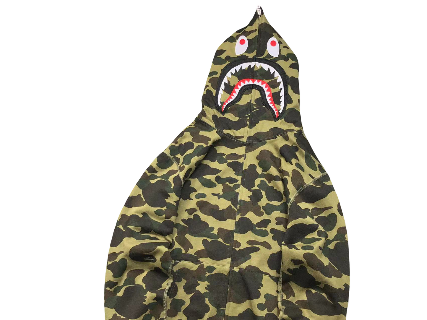 BAPE ABC Camo Shark Full Zip Hoodie Green Camo