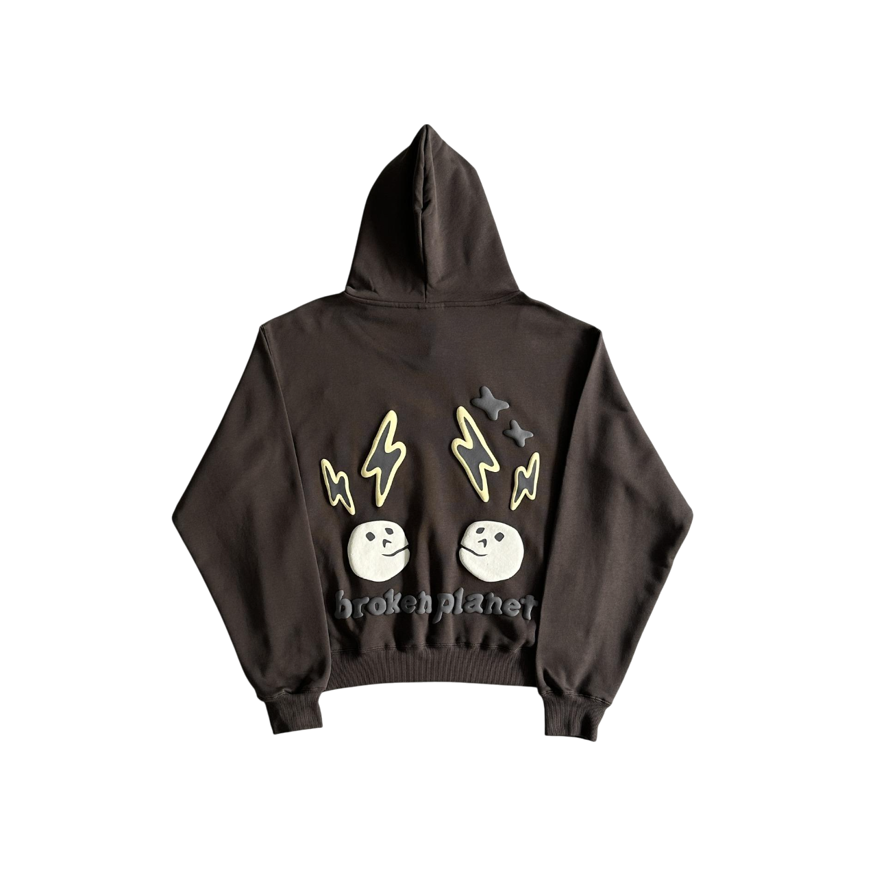 Broken Planet Shift Of Energy Hoodie Brown