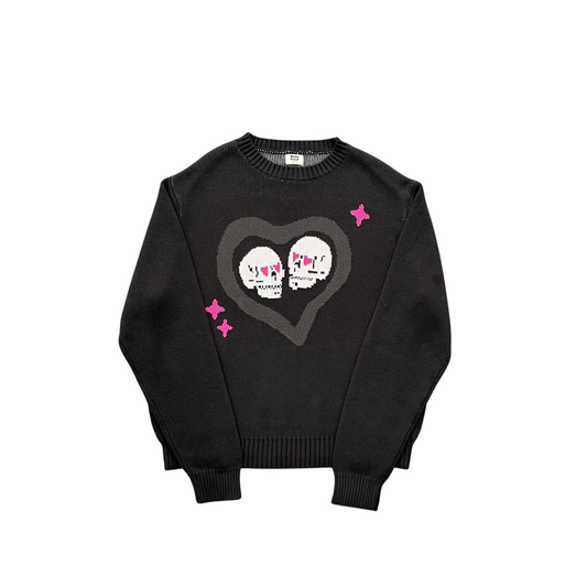 Broken Planet Skull Sweater Black