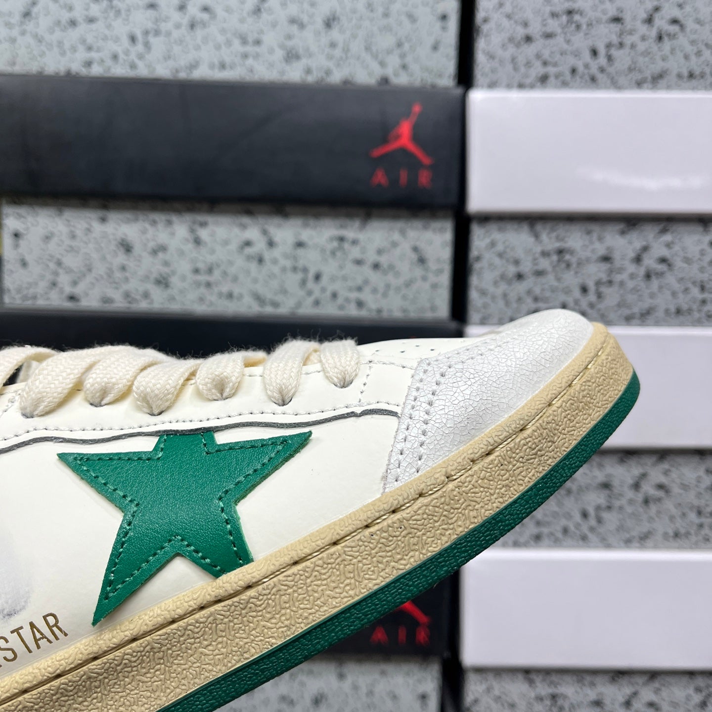 Golden Goose Ball Star White Green