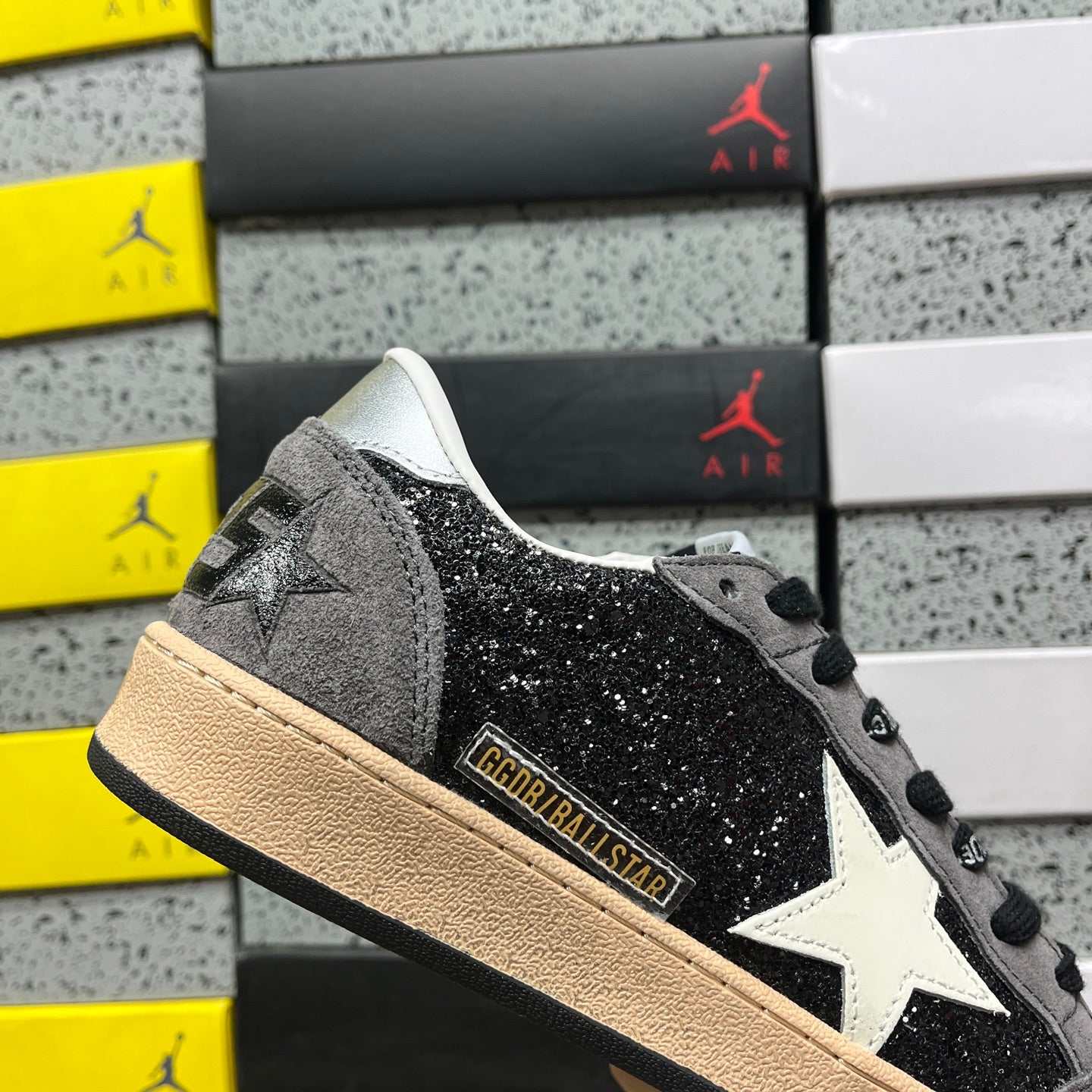 Golden Goose Ball Star Black Anthracite Grey