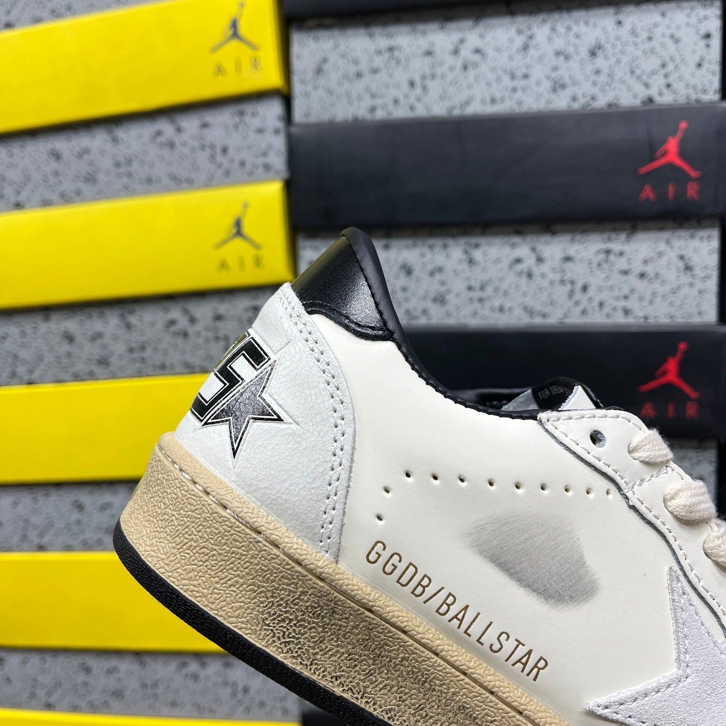 Golden Goose Ball Star White Cream Black