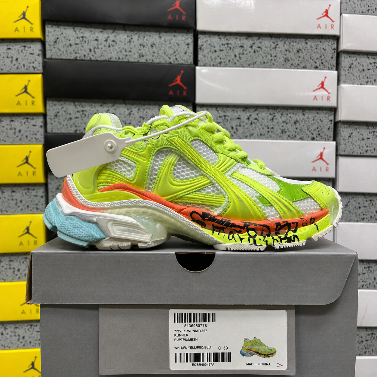 Balenciaga Runner 7.5 Apple Orange White