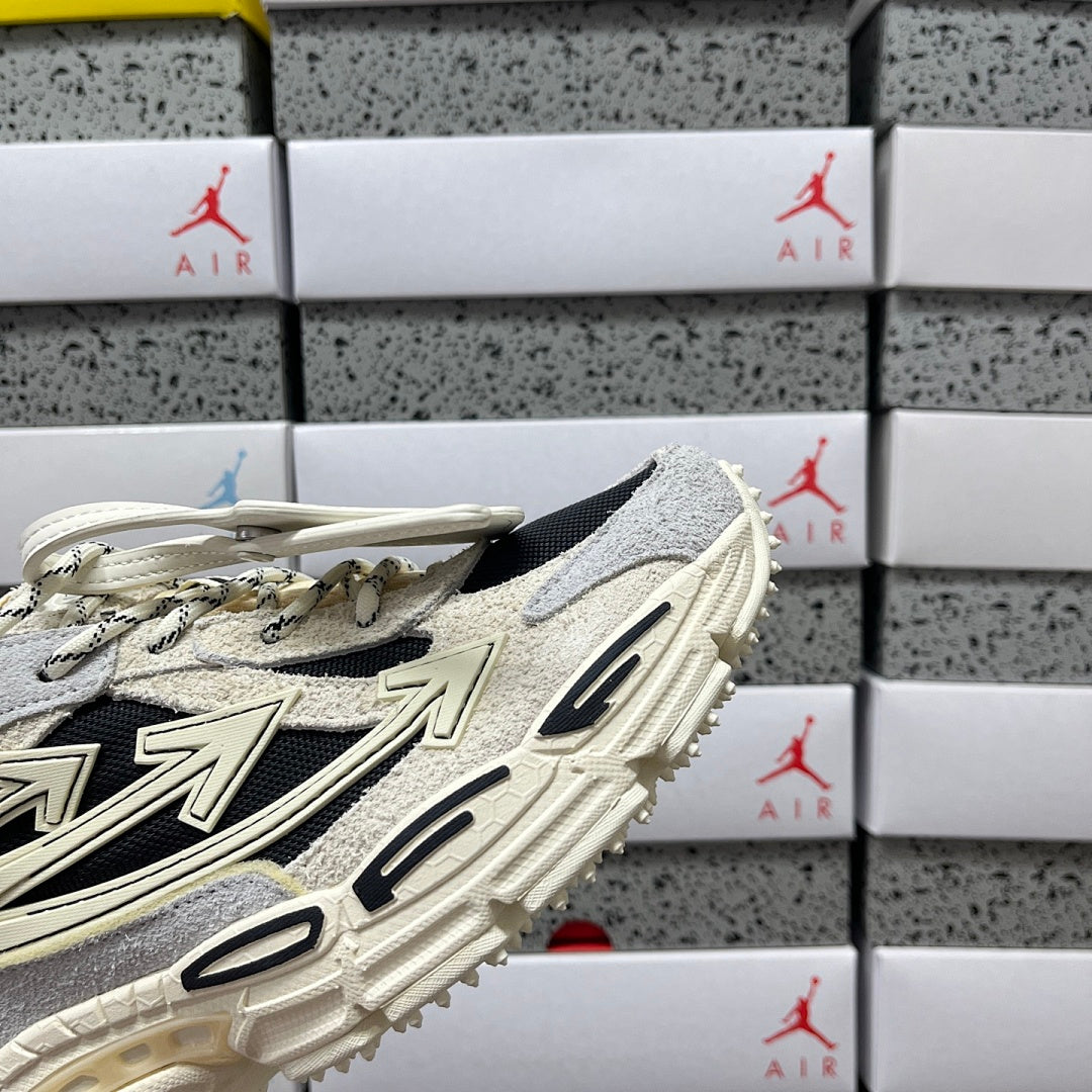 Off-White Be Right Back Cream Black Suede